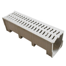 U Shape Resin Drainage Channel With Grate Trench Drain System For Yards Garage Driveway 500 Kg Load Capacity 100x20x30cm