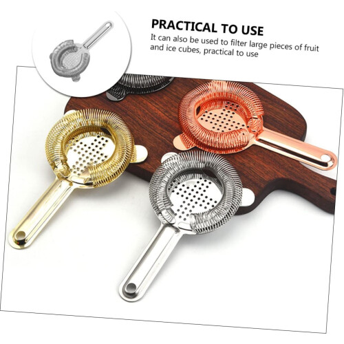 Stainless Steel Cocktail Shaker Ice Filter For Home Bar Use Practical Bartending Mesh Strainer 1