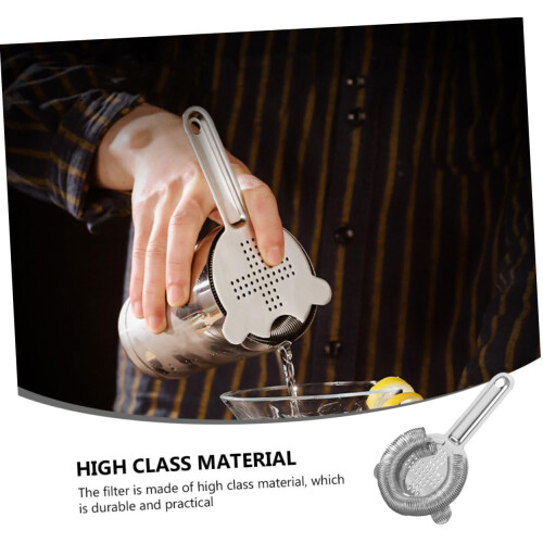 Stainless Steel Cocktail Shaker Ice Filter For Home Bar Use Practical Bartending Mesh Strainer 2