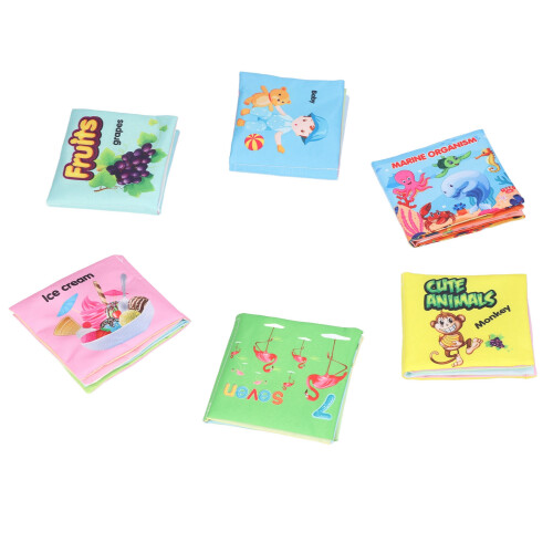 6Pcs Baby Bad Bücher Ungiftig Weichen Tuch