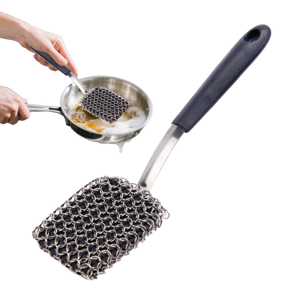 Grill Cleaning Brush, Long-Handle Kitchen Brush, Stainless Steel Scrubber For Outdoor Grills, BBQ-image-OPC-PMFNQK2-NEW