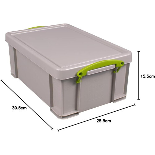 Really Useful Really Useful 9L Stacking Storage Box Grey 1