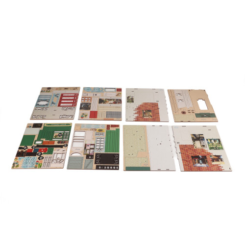 Handmontiertes Modell 3D-Holzpuzzle Buchecke 2