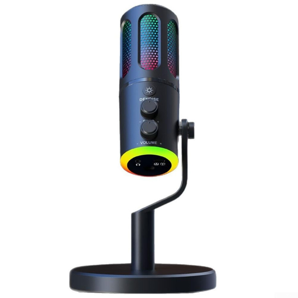Usb C Condenser Microphone For Streamers And Gamers With Dynamic Rgb Lights 9393856616497