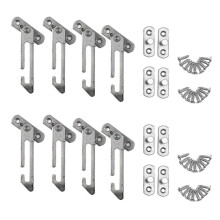 (As show, One size) 8 Pack Window Restrictor Locks Window Restrictor Hook Stainless Steel Child Lock Restrictor With Sc