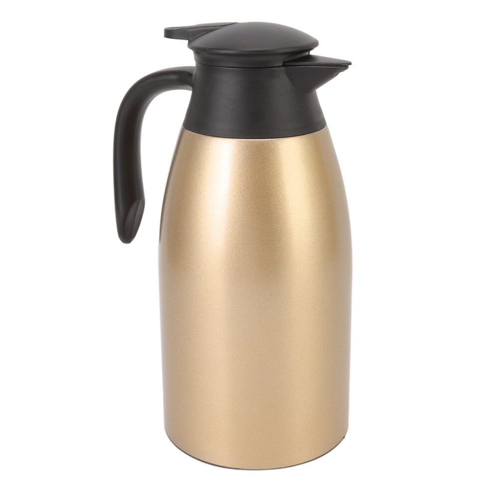 2L Stainless Steel Tea Vacuum Pot – Leakproof, Insulated, Gold