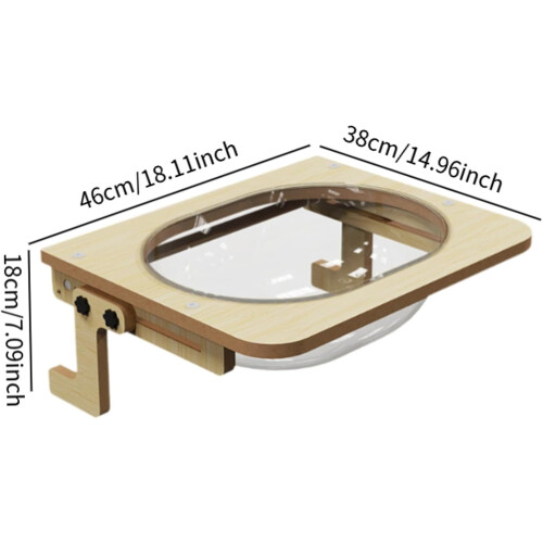 Cat Window Perch Window Mounted Cat Hammock Space-Saving Window Seat Suction Cup Mount Fits Most Windows 1