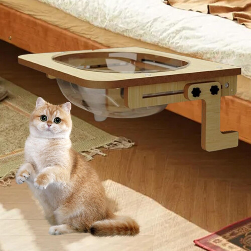 Cat Window Perch Window Mounted Cat Hammock Space-Saving Window Seat Suction Cup Mount Fits Most Windows 2