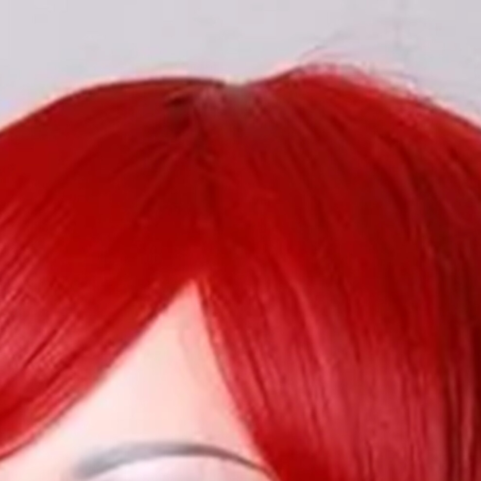 Red Long Curly Synthetic Wig, Breathable & Comfortable for Cosplay (60-70cm)