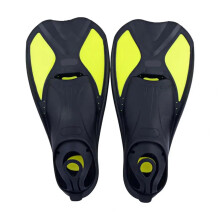 Adult Swimming Flipper Snorkel Fins Short Dive Fins Non-Slip Swim Fins Free Diving Fins Duck Webs Black Yellow Size M