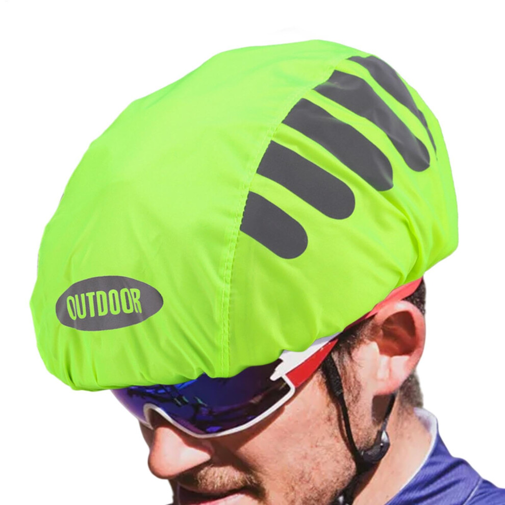 Safety Hat Cover Reflective Hard Hat Protector One Size Outdoor Helmet Rain Cover Tear-Resistant Fluorescent Green-image-OPC-PMFNVT2-NEW