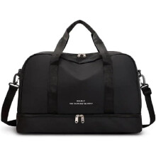 Gym Sports Bag Unisex Waterproof With Wet Dry Pockets Large Capacity Grey Black Size Large For Women Men Teens