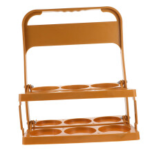 Portable Foldable Drink Holder Football Water Bottle Rack, Compact Cup Carrier For Sports And Outdoor Use, Brown Coffee