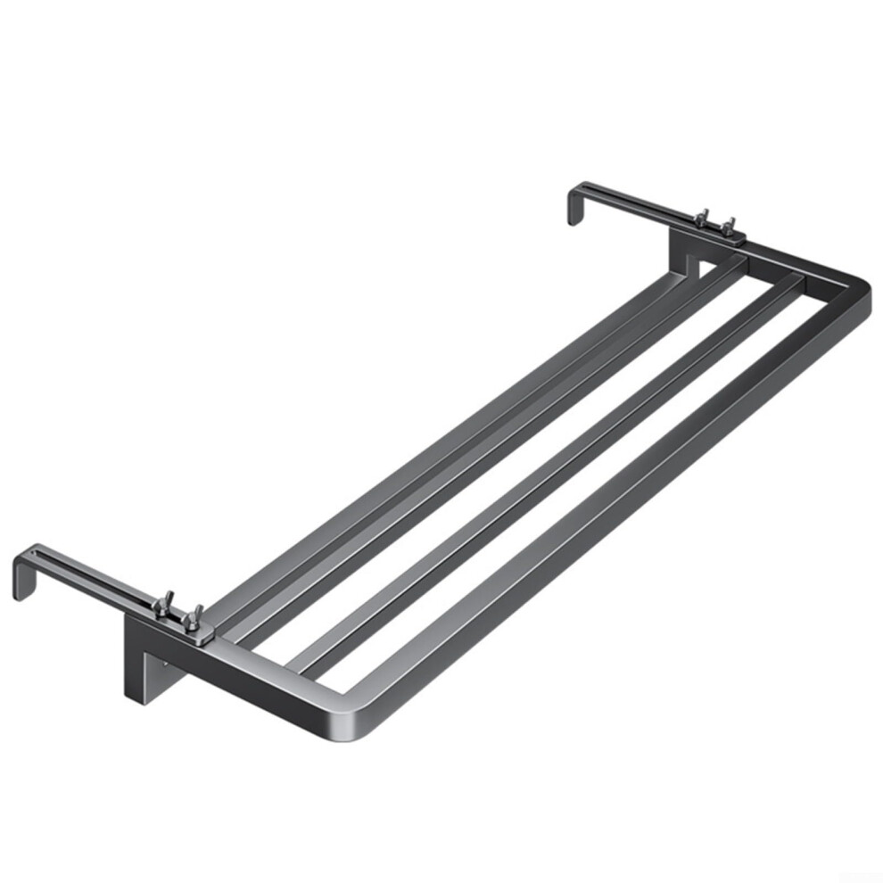 Radiator Folding Airer 40Cm Black Towel Rail Hanging Radiator Towel Holder Storage Rack For Bathroom Space Saving 9354506529741