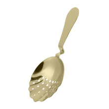 304 Stainless Steel Cocktail Strainer Gold Finish Bar Tool For Filtering Ice And Garnishes For Home Bartending