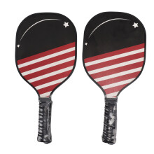 2Pcs Durable Wooden Pickleball Paddles Set with 4 Balls, Lightweight Outdoor Sports