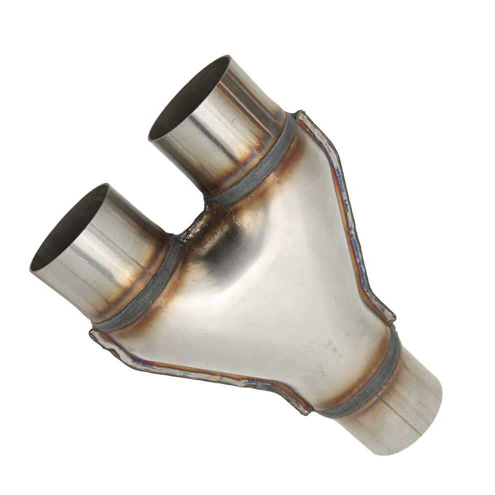 Y Shaped Stainless Steel Exhaust Tailpipe Tip 76Mm 255Mm Universal 3751354896319