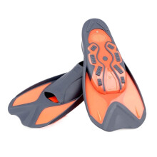 Flipper Swimming Snorkeling Short Frog Shoes Short Fin Gray Size XXXX-Large Frog Fin Style Water Sports Gear