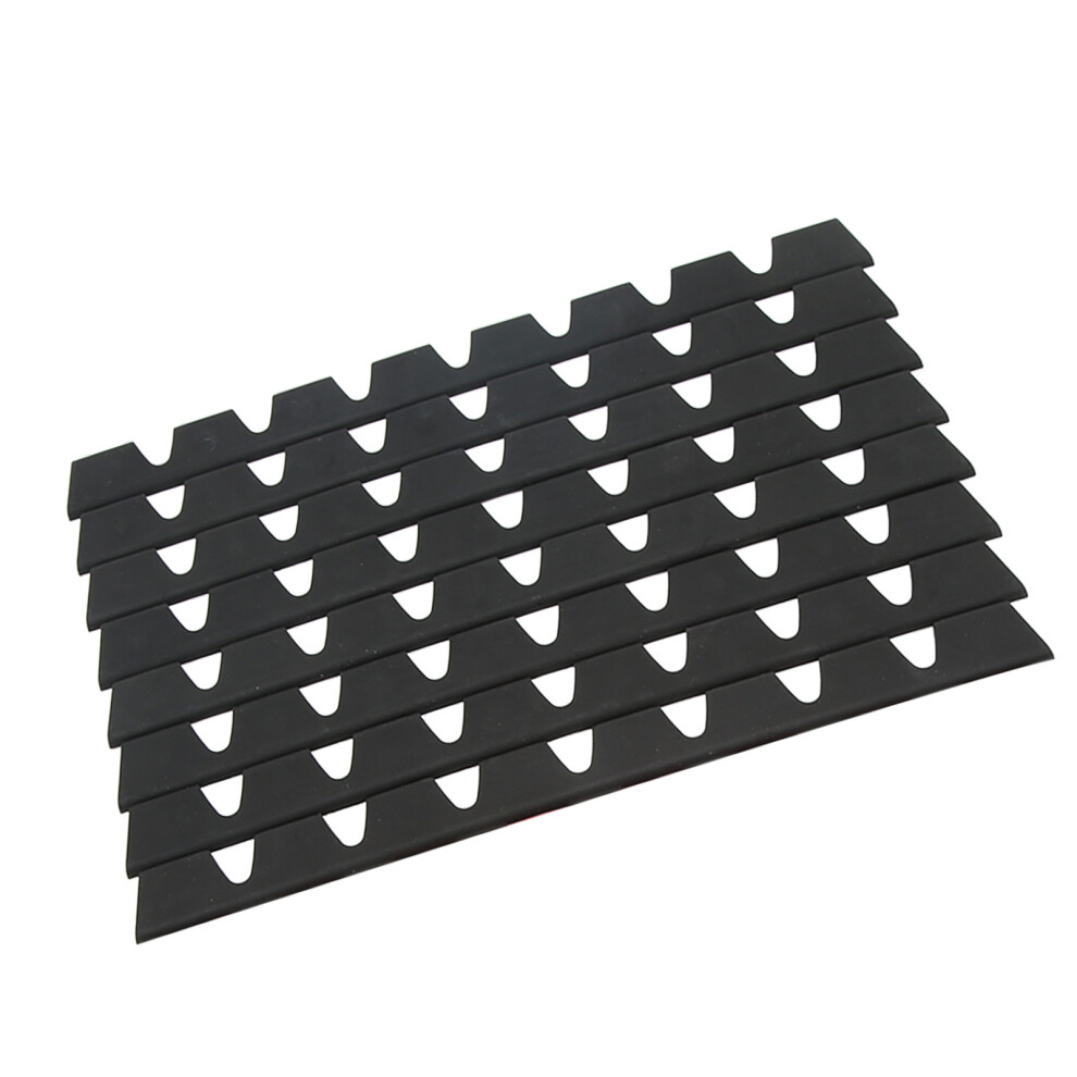 8Pcs Universal Rubber Bumper Guard Set For Car Protection Black 5041354905875