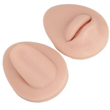 Simulierter Silikon-Mund- und Zungenmodell-Set mittlere Hautfarbe für Lippen- und Nageltraining