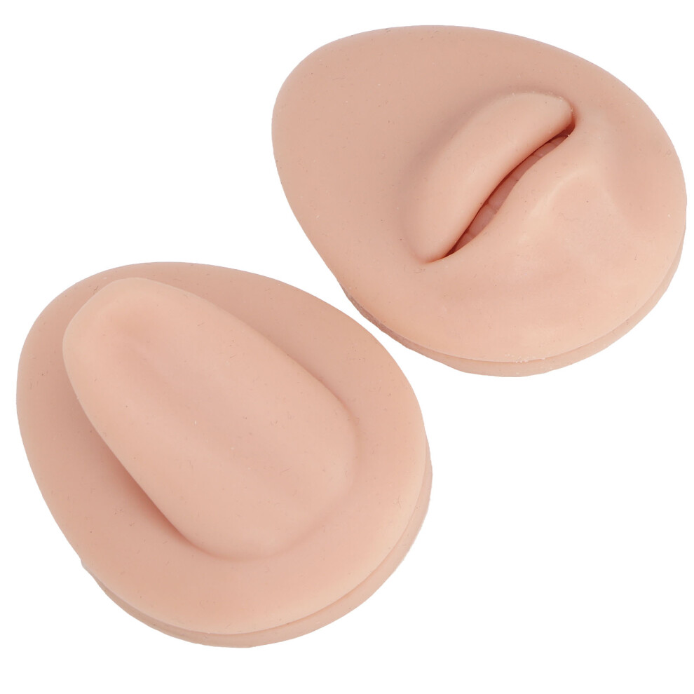Simulated Silicone Mouth Tongue Model Set Medium Skin for Lip Stud Practice