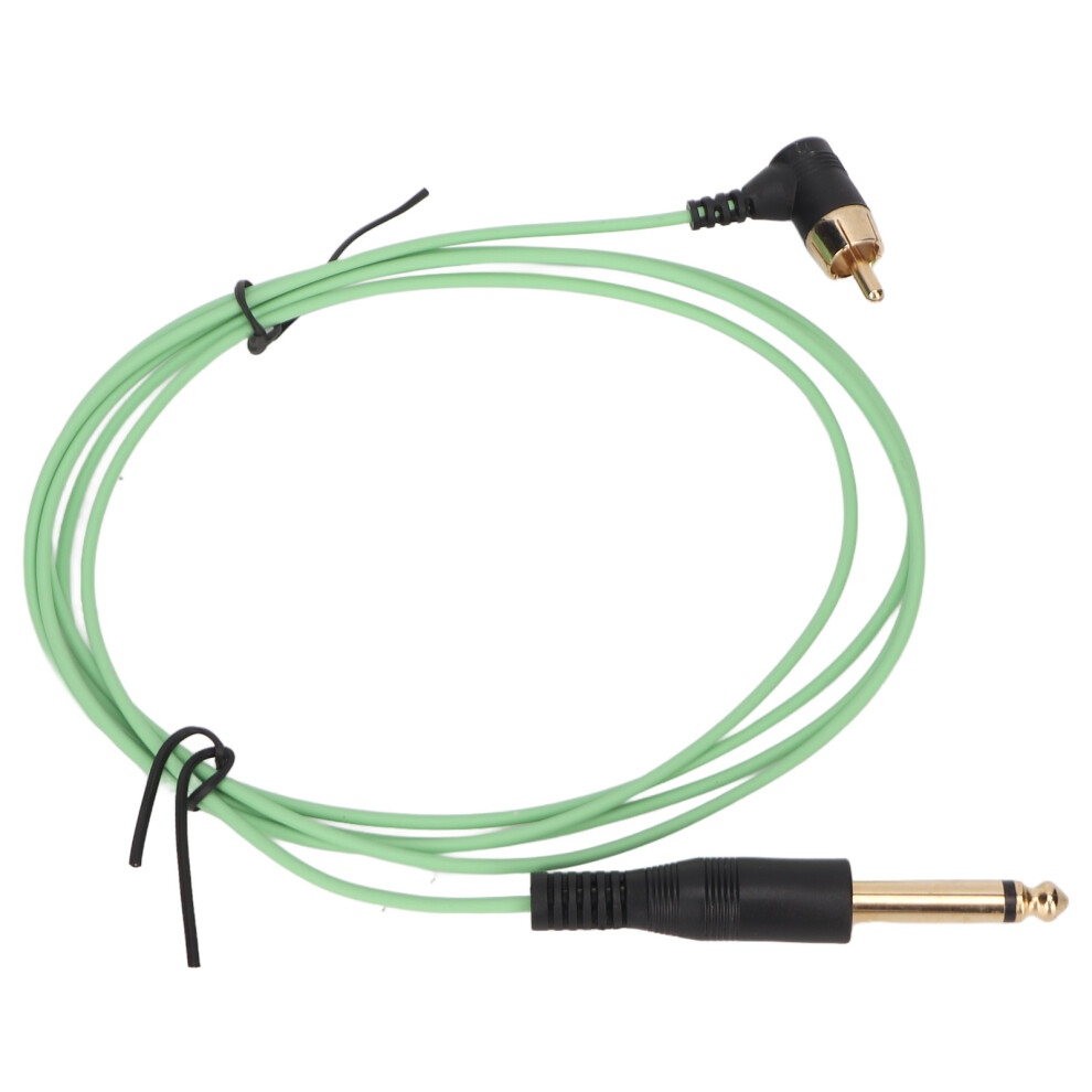 Green 2Pcs Rca Tattoo Clip Cord 5.9Ft Flexible Power Supply Accessory