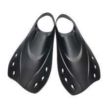 Flipper Adjustable Short Swim Fins 1 Pair For Snorkeling Men's XL Black