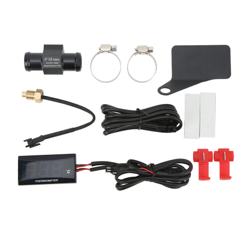 Super Slim DC12V LCD Water Temp Meter 0‑120 Range 18mm Adapter 1