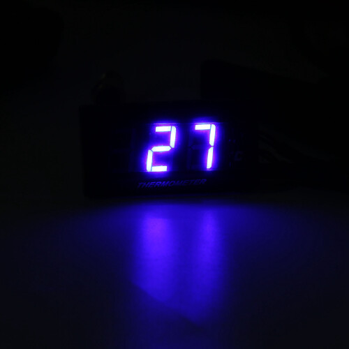 Super Slim Motorcycle Temp Gauge DC12V LCD Display 0-120 Range 2