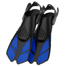 Flipper Anti Slip Snorkeling Diving Swimming Water Sports Fins For Adults S/M Blue Adjustable Foot Flippers Equipment