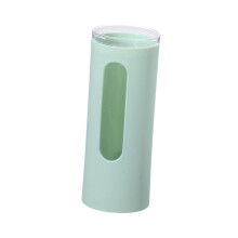 Wall Mounted No Punch Disposable Cup Dispenser Adhesive Cup Rack Green Adhesive Mounting Space Saving For Home Use Lightweight