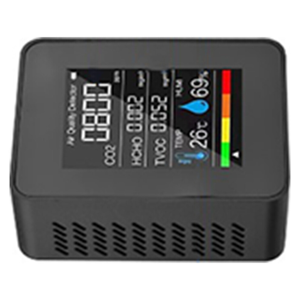 5-In-1 Air Quality Detector Co2, Tvoc, Formaldehyde, Particles Black 9301354920152