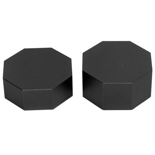 Aluminum Octagonal Cue Chalk Box Holder, 3.5cm, Black
