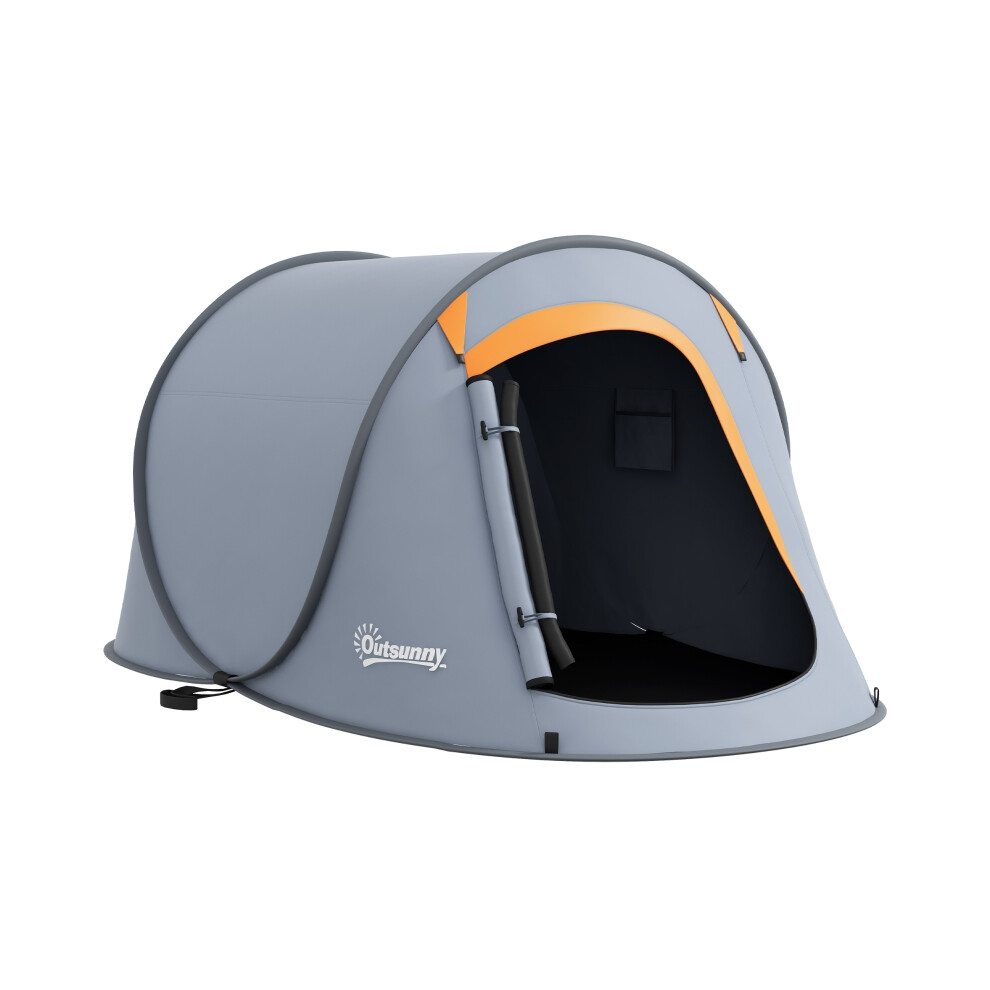 Compact Grey Pop-Up Dome Tent for 2 with Accessories - Lightweight Waterproof Camping Shelter-image-OPC-PMFP9XB-NEW