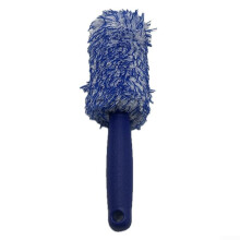 Efficient Plush Cleaning Tool For Car Wheels, Rims, And Spokes - Blue And White, Soft Plush Fabric