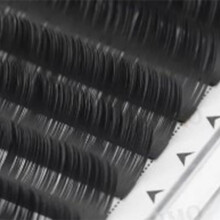 Einfache Fan-Volumen-Künstliche Wimpern Dicht Geschwungenes Synthetisches Fasermaterial Schwarz für Profis