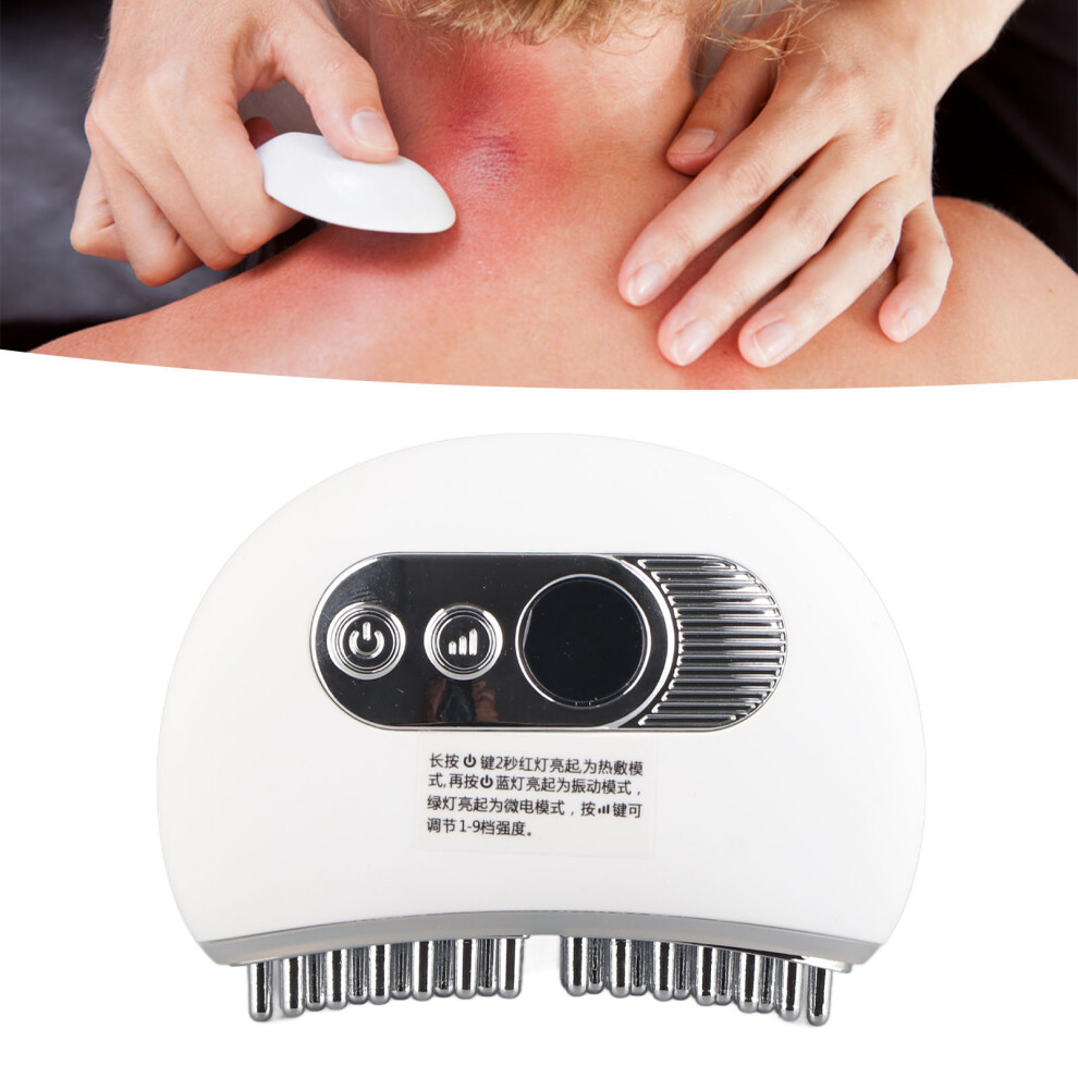 Electric Gua Sha Massager 9 Gears, Heating, Portable, White
