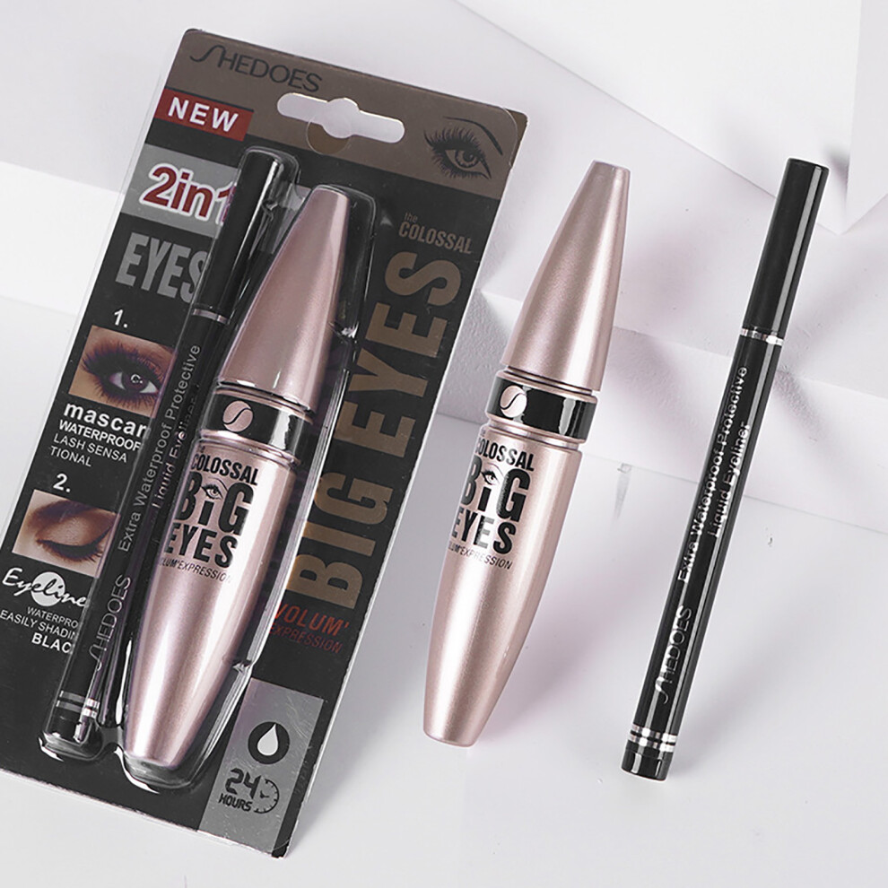 Unisex Sweatproof Waterproof 10Ml Mascara & Eyeliner For Stunning Eye Makeup