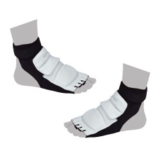 Taekwondo Fußschutz Schwarz & Weiß Atmungsaktiv Rutschfest XL 38-39