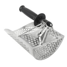 Sand Scoop For Metal Detecting Electroplated Stainless Steel Construction Sand Sifter Shovel For Beach And Garden Use