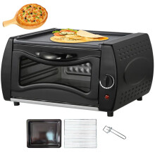 Electric Oven Mini Pizza 2100W, Chapati Roti Lahmacun Naan Bread Maker With Bake Tray, Temp Control, Takeaway Kitchen