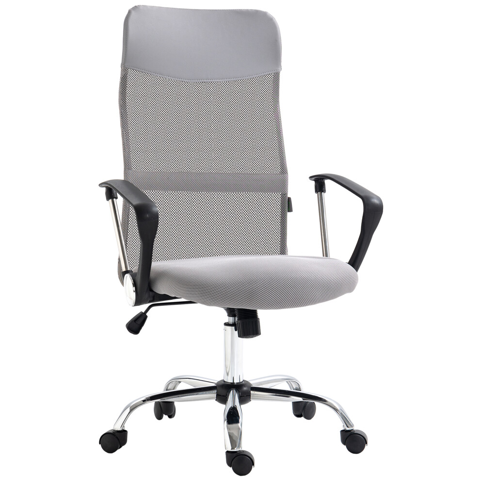 Mesh Office Chair with Adjustable Features in Light Grey Ergonomic Design Tilt Function for Improved Posture-image-OPC-PMFPN2C-NEW