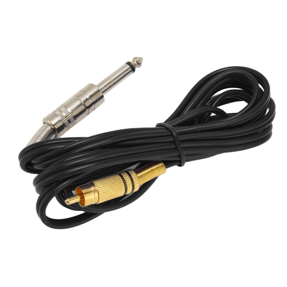 Black Professional Soft Silicone Rca Tattoo Clip Cord For Machines