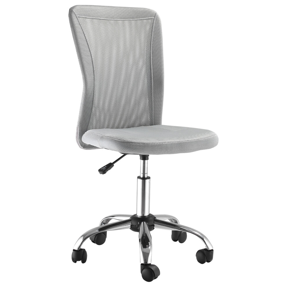 Grey Office Swivel Chair with Mesh Back Adjustable Height Rolling Wheels Armless for Comfortable Work & Study-image-OPC-PMFPNBP-NEW