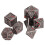7PCS Metal Polyhedra Dice Set Engraved Number Pattern Red Spots For Table Game 15