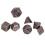 7PCS Metal Polyhedra Dice Set Engraved Number Pattern Red Spots For Table Game 11