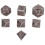 7PCS Metal Polyhedra Dice Set Engraved Number Pattern Red Spots For Table Game 2