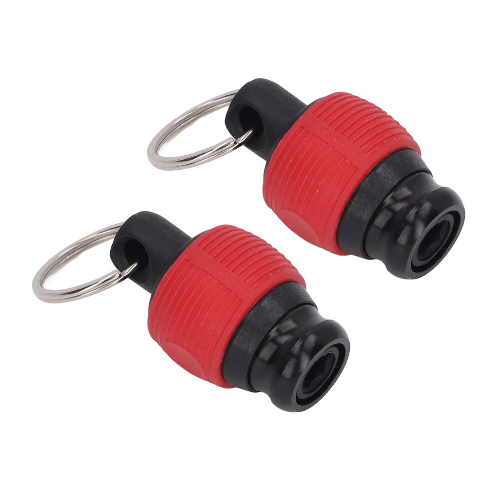2Pcs Red Aluminum Alloy 1/4In Screwdriver Bit Holders & Keychains 9461354978888