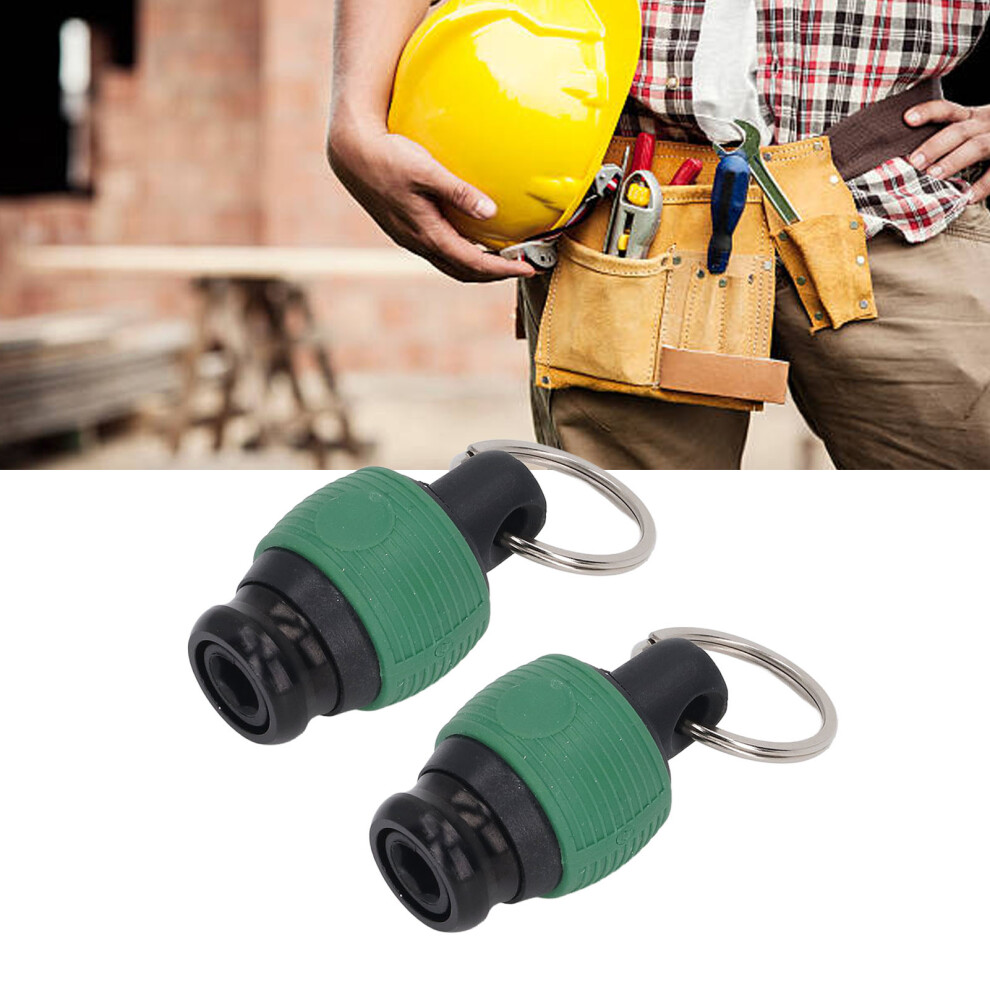 2Pcs Green Aluminum Alloy 1/4in Quick Fix Screwdriver Bit Holder Set-image-OPC-PMFPPPN-NEW