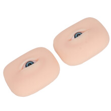 Weiches Silikon-Eye-Model für Make-up, Piercings & Übung 7x5,4cm Blau